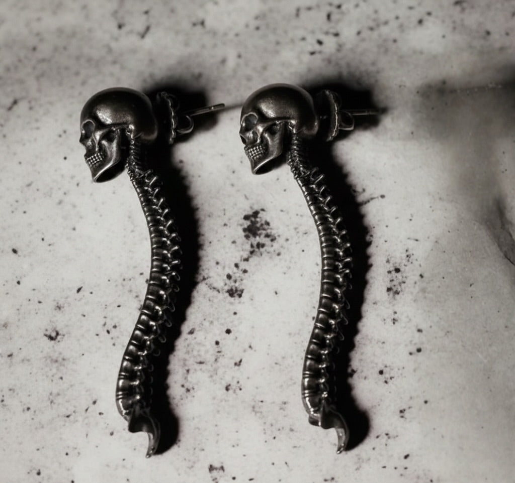 Gunmetal Spinna Earrings